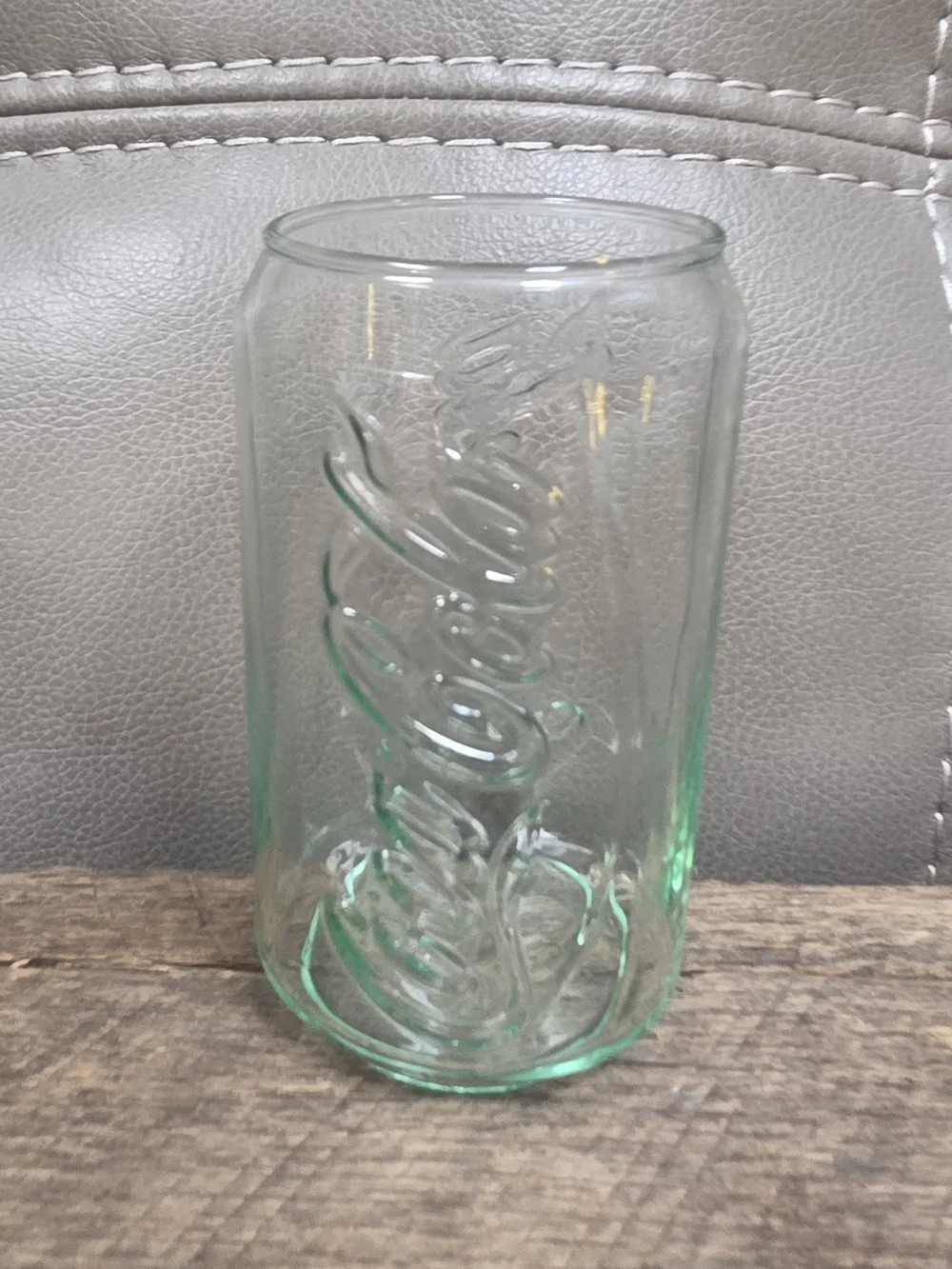 Vintage Coca-Cola Georgia Green 12oz Can-Shaped Drinking Glass ~ Bin 1C